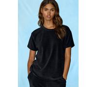 T-Shirt BUFFALO, Damen, Gr. 36/38, schwarz, Cord, Obermaterial: 62% Baumwolle, 36% Polyester, 2% Elasthan, unifarben, loose fit, Rundhals, weit, Shirts T-Shirt, mit weicher Cord-Struktur (68066462-36)