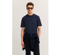 bugatti T-Shirt Herren Regular Fit Kurzarm Rundhals Baumwolle blau, XL