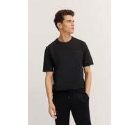 T-Shirt BUGATTI "Basic Essential", Damen, Gr. XXL, schwarz (290, schwarz), 100% Baumwolle, unifarben, normal, Rundhals, gerader Abschluss, Shirts T-Shirt, aus reiner Baumwolle (79497150-XXL) 290, schw