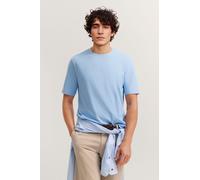 bugatti T-Shirt Herren Slim Fit Kurzarm Rundhals Baumwolle blau, XXL