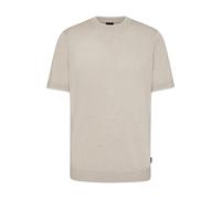 T-Shirt BUGATTI, Damen, Gr. 4XL, beige, 75% Baumwolle, 25% Polyacryl, regular fit, Rundhals, Rippbündchen, Shirts T-Shirt, mit Kontraststreifen (92634044-4XL)