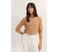 T-Shirt BUGATTI, Damen, Gr. L, 640, messing, 93% Modal, 7% Elasthan, unifarben, normal, Rundhals, Shirts T-Shirt, aus Modal mit Rundhals (62254062-L) 640, messing