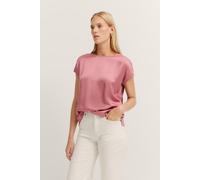 T-Shirt BUGATTI, Damen, Gr. S, rosa (730, rose), 95% Viskose, 5% Elasthan, unifarben, normal, Rundhals, normaler Saum, Shirts T-Shirt, aus weichem Materialmix (31892656-S)