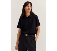 T-Shirt BUGATTI, Damen, Gr. XXL, schwarz (290, schwarz), 50% Baumwolle, 50% Polyester, unifarben, normal, Shirts T-Shirt, aus strukturierter Baumwollmischung (86396608-XXL) 290, schwarz