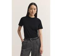 T-Shirt BUGATTI "Modern Fit", Damen, Gr. S, 290, schwarz, 95% Baumwolle, 5% Elasthan, unifarben, normal, Rundhals, Shirts T-Shirt, Modern Fit Baumwoll-Stretch Rundhals (15129829-S) 290, schwarz
