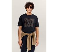 bugatti Herren T-Shirt Kurzarm 8350-85041D Modern Fit Rundhalsausschnitt Logo-Print Baumwolle bequem Basic sportlich