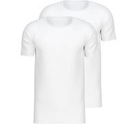 T-Shirt CALIDA "Natural Benefit", Herren, Gr. XL (56), weiß, Single Jersey, Obermaterial: 94% Baumwolle, 6% Elasthan, unifarben, eng hüftbedeckend, Rundhals, Shirts T-Shirt, Rundhals-Ausschnitt, kurzä