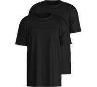 CALIDA Herren T-Shirt, 2er Pack - Natural Benefit, Rundhals-Ausschnitt, 100% Baumwolle Schwarz XXL