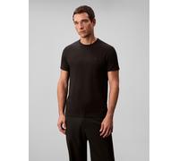 T-Shirt CALVIN KLEIN "2 Pack SS STRETCH COTTON SLIM TEE", Jungen, Gr. XL, weiß (schwarz, hellweiß), Single Jersey, Obermaterial: 95% Baumwolle, 5% Elasthan, unifarben, slim fit normal, Rundhals, einge
