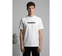 T-Shirt CALVIN KLEIN "20S EU WHOLESALE SPORTSWEAR GRAP", Jungen, Gr. XXL, weiß (hellweiß), Web, Obermaterial: 100% Baumwolle, unifarben, lässig geschnitten normal, Rundhals, eingesetzt abgesteppte Kan