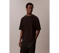 T-Shirt CALVIN KLEIN "A - Rel Fashion Logo Tee", Herren, Gr. XXL, schwarz, Single Jersey, Obermaterial: 100% Baumwolle, unifarben, regular fit normal, Rundhals, eingesetzt abgesteppte Kante, Shirts T-