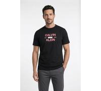 T-Shirt CALVIN KLEIN JEANS "CALVINKLEIN STACK GRAP", Herren, Gr. S, schwarz, Web, Obermaterial: 100% Baumwolle, unifarben, regular fit normal, Rundhals, eingesetzt abgesteppte Kante, Shirts T-Shirt, R