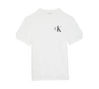 Calvin Klein Herren T-Shirt Kurzarm Left Chest Logo Tee Slim Fit, Weiß (Bright White), XL