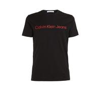 T-Shirt CALVIN KLEIN JEANS "CORE INSTITUTIONAL LOGO SLIM TEE", Herren, Gr. 3XL, rot (ck schwarz, salsa), Single Jersey, Obermaterial: 100% Baumwolle, bedruckt, slim fit, Rundhals, Shirts T-Shirt, mit