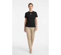 T-Shirt CALVIN KLEIN JEANS, Damen, Gr. L (42), schwarz, Web, Obermaterial: 100% Baumwolle, unifarben, klassisch, Rundhals, eingesetzt abgesteppte Kante, Shirts T-Shirt, Regular fit mit Rundhalsausschn