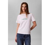 Calvin Klein Women's Ss Classic Ck NYC Logo Tee LV047F810G Graphic Tees, White, S