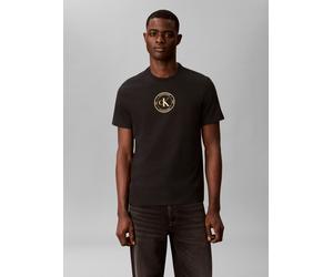 T-Shirt CALVIN KLEIN JEANS "GRAPHIC TEE", Herren, Gr. L, schwarz, Web, Obermaterial: 100% Baumwolle, unifarben, regular fit normal, Rundhals, eingesetzt abgesteppte Kante, Shirts T-Shirt, Regular fit,