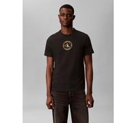 T-Shirt CALVIN KLEIN JEANS "GRAPHIC TEE", Herren, Gr. M, schwarz, Web, Obermaterial: 100% Baumwolle, unifarben, regular fit normal, Rundhals, eingesetzt abgesteppte Kante, Shirts T-Shirt, Regular fit,