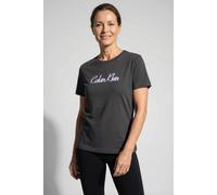 T-Shirt CALVIN KLEIN JEANS "SS 20s CLASSIC LOGO TEE", Damen, Gr. XL (44), schwarz, Single Jersey, Obermaterial: 100% Baumwolle, unifarben, klassisch normal, Rundhals, eingesetzt abgesteppte Kante, Shi