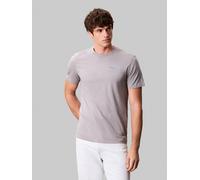 T-Shirt CALVIN KLEIN JEANS "SS 30s E WRD STRTCH", Herren, Gr. S, grau (steeple gray), Single Jersey, Obermaterial: 100% Baumwolle, unifarben, regular fit hüftlang, Rundhals, Shirts T-Shirt, mit großem