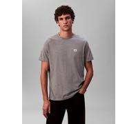 Calvin Klein Jeans Herren SS Badge 30S Jersey Classic Tee LV04RC272G Tees, Grau (Med Grey Htr), S, Grau (Med Grey Htr), S