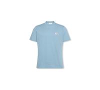 Calvin Klein Herren T-Shirt Kurzarm Badge Jersey Classic Tee aus Baumwolle, Blau (Smoke Blue), M
