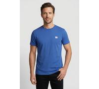T-Shirt CALVIN KLEIN JEANS "SS BADGE 30S JERSEY CLASSIC TEE", Herren, Gr. S, classic blau, Single Jersey, Obermaterial: 100% Baumwolle, regular fit normal, Rundhals, eingesetzt abgesteppte Kante, Shir
