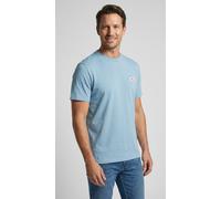 Calvin Klein Herren T-Shirt Kurzarm Badge Jersey Classic Tee aus Baumwolle, Blau (Smoke Blue), XXL