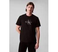 T-Shirt CALVIN KLEIN JEANS "SS Hero Monologo Tee 20s", Herren, Gr. XL, schwarz, Web, Obermaterial: 100% Baumwolle, unifarben, lässig geschnitten normal, Rundhals, eingesetzt abgesteppte Kante, Shirts