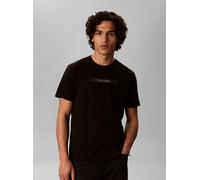 T-Shirt CALVIN KLEIN "REPEAT LOGO GRAPHI", Herren, Gr. S, schwarz, Web, Obermaterial: 100% Baumwolle, unifarben, regular fit normal, Rundhals, eingesetzt abgesteppte Kante, Shirts T-Shirt, Regular fit