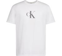 T-Shirt CALVIN KLEIN "SS 30S DISTRESS MONOGRAM GRAPHIC", Herren, Gr. XXL, hellweiß, Web, Obermaterial: 100% Baumwolle, unifarben, regular fit normal, Rundhals, eingesetzt abgesteppte Kante, Shirts T-S