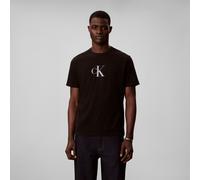 T-Shirt CALVIN KLEIN "SS 30S DISTRESS MONOGRAM GRAPHIC", Jungen, Gr. L, schwarz, Web, Obermaterial: 100% Baumwolle, unifarben, klassisch normal, Rundhals, eingesetzt abgesteppte Kante, Shirts T-Shirt,