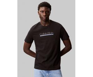 T-Shirt CALVIN KLEIN "SS 30s E SPRTSWR 2 G", Herren, Gr. XXL, schwarz, Single Jersey, Obermaterial: 100% Baumwolle, unifarben, regular fit hüftlang, Rundhals, Shirts T-Shirt, mit Logo-Schriftzug (6317
