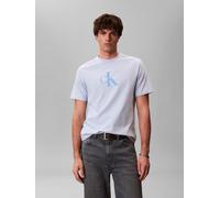 Calvin Klein Jeans T-Shirt mit Label-Print und Rundhalsausschnitt in Hellblau, Größe XXL