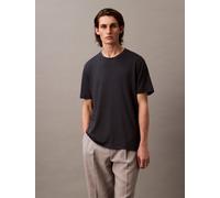 T-Shirt CALVIN KLEIN "SS NA WHSL SUPIMA CREWNECK TEE", Jungen, Gr. XL, schwarz sapphire, Single Jersey, Obermaterial: 100% Baumwolle, unifarben, regular fit normal, Rundhals, eingesetzt abgesteppte Ka