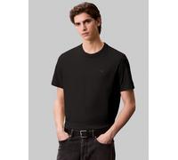 T-Shirt CALVIN KLEIN "SS SMOOTH CTTN SOLID CREWNK TEE", Herren, Gr. XL, schwarz (schwarz beauty), Single Jersey, Obermaterial: 100% Baumwolle, Basic, normal hüftlang, Rundhals, abgesteppt, Shirts T-Sh