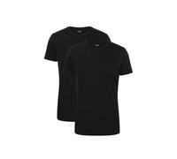 Camano T-Shirt comfort 2er-Pack Herren Schwarz Größe S 100% Baumwolle Rundhals