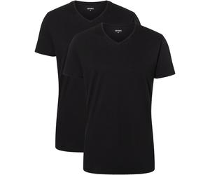 T-Shirt CAMANO "comfort", Damen, Gr. L, schwarz, Web, Obermaterial: 100% Baumwolle, unifarben, regular fit hüftbedeckend, V-Ausschnitt, Shirts T-Shirt, mit V-Ausschnitt (86126525-L) schwarz