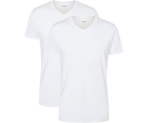 T-Shirt CAMANO "comfort", Damen, Gr. M, weiß, Web, Obermaterial: 100% Baumwolle, unifarben, regular fit hüftbedeckend, V-Ausschnitt, Shirts T-Shirt, mit V-Ausschnitt (90176337-M) weiß
