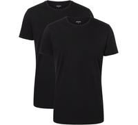 Camano T-Shirt comfort 2er-Pack Herren Schwarz Größe S 100% Baumwolle Rundhals