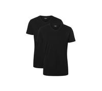 T-Shirt CAMANO "T-Shirt Men Comfort BCI Cotton V-Neck T-Shirt 2P 2er Pack", Herren, Gr. XL, schwarz, Obermaterial: 100% Baumwolle CO., Shirts T-Shirt (91145420-XL) schwarz