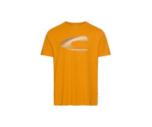 T-Shirt CAMEL ACTIVE, Herren, Gr. 3XL, burned gelb, Jersey, Obermaterial: 100% Baumwolle, bedruckt, regular fit taillenbedeckt, Rundhals, Shirts T-Shirt, mit Logo Print (72717467-XXXL) burned gelb