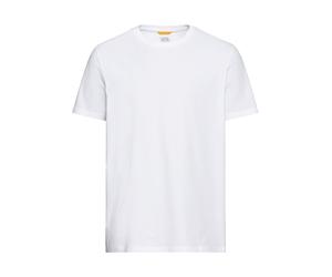 T-Shirt CAMEL ACTIVE, Herren, Gr. L, weiß, Jersey, Obermaterial: 100% Baumwolle, bestickt, unifarben, regular fit normal, Rundhals, Shirts T-Shirt, mit Rundhalsausschnitt (18101307-L) weiß
