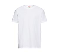 T-Shirt CAMEL ACTIVE, Herren, Gr. S, weiß, Jersey, Obermaterial: 100% Baumwolle, bestickt, unifarben, regular fit normal, Rundhals, Shirts T-Shirt, mit Rundhalsausschnitt (18101307-S) weiß