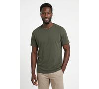 T-Shirt CAMEL ACTIVE, Damen, Gr. XL, grün (leaf grün), Jersey, Obermaterial: 100% Baumwolle, bestickt, unifarben, regular fit normal, Rundhals, Shirts T-Shirt, mit Rundhalsausschnitt (33012163-XL) lea