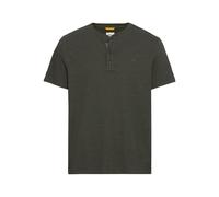 Camel Active Herren T-Shirt Henley aus reiner Baumwolle Grün XL