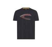 T-Shirt CAMEL ACTIVE, Herren, Gr. XXL, schwarz navy, Jersey, Obermaterial: 100% Baumwolle, bedruckt, regular fit normal, Rundhals, Shirts T-Shirt, aus Baumwolle (89645213-XXL) schwarz navy