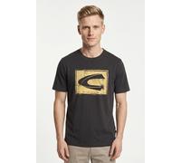 T-Shirt CAMEL ACTIVE, Jungen, Gr. M, asphalt, Jersey, Obermaterial: 100% Baumwolle, bedruckt, normal hüftbedeckend, Rundhals, Shirts T-Shirt, normale Passform, Kurzarm-Design, bedruckte Optik mit Logo