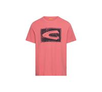 T-Shirt CAMEL ACTIVE, Jungen, Gr. M, faded rot, Jersey, Obermaterial: 100% Baumwolle, bedruckt, normal hüftbedeckend, Rundhals, Shirts T-Shirt, normale Passform, Kurzarm-Design, bedruckte Optik mit Lo