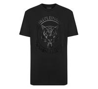 T-Shirt PLEIN SPORT "Tiger", Herren, Gr. XS, schwarz (02, schwarz), Obermaterial: 100% Baumwolle, Shirts (47537967-XS) 02, schwarz